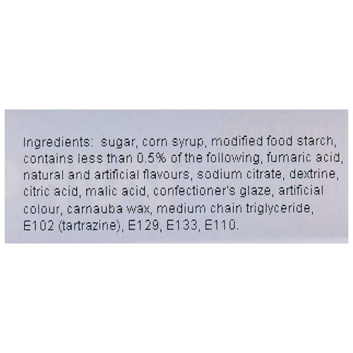 Ingredients 1, Mike and Ike Assorted Original 120g