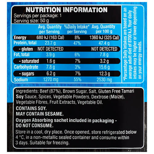 Nutrients 1, Original Beef Jerky 50g
