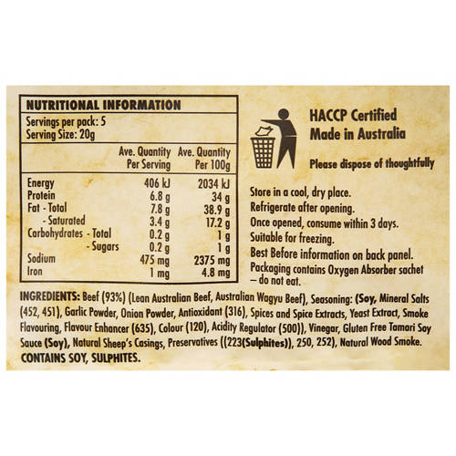 Nutrients 1, Cabanossi Bites 100g