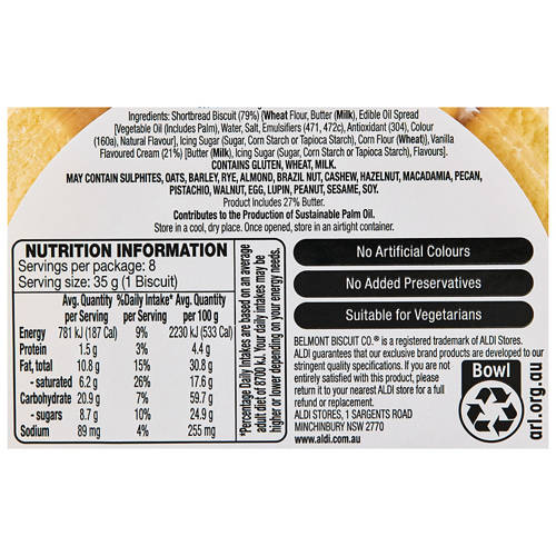 Nutrients 1, Melting Moments 280g