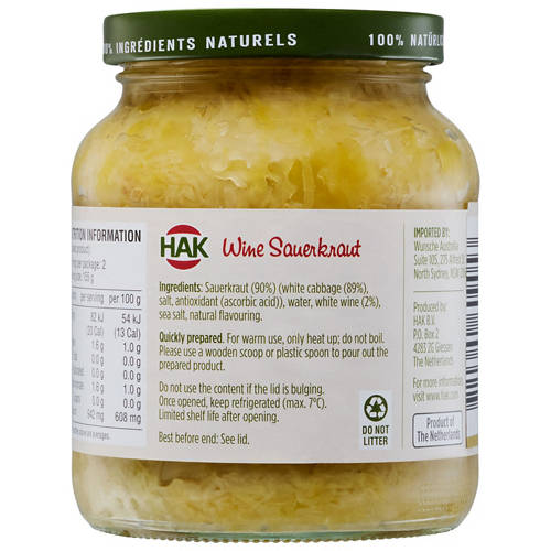 Front shot 2, Wine Sauerkraut 340g