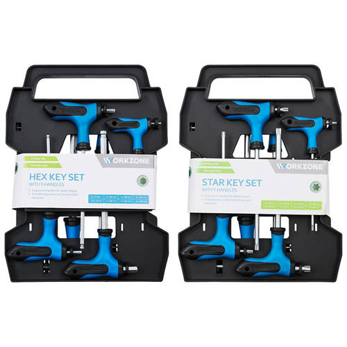 Group 1, 8 Piece T-Handle Hex or Star Key Sets