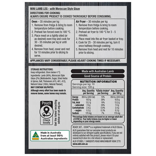 Nutrients 1, Mini Moroccan Lamb Leg