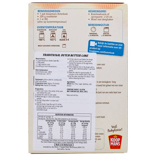 Front shot 3, Boterkoek Mix 400g