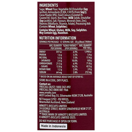 Nutrients 1, Wafer Rolls Choc Deluxe 350g