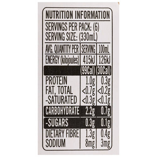 Ingredients 1, Super Dry 6 Pack 330ml