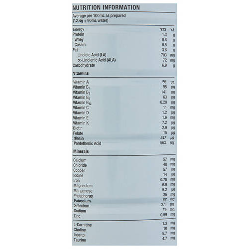 Nutrients 1, Gentle Newborn Formula Stage 1 900g