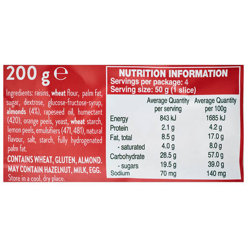 Nutrients 1, Mini Stollen Marzipan 200g