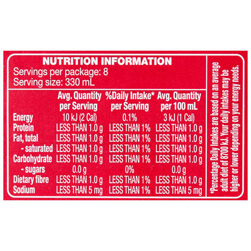 Nutrients 1, Sparkling Water with Blood Orange 8 Pack 330ml