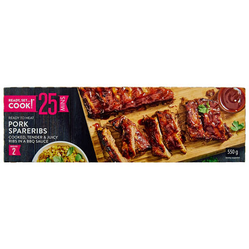 Front shot 2, Cooked Pork Ribs 550g