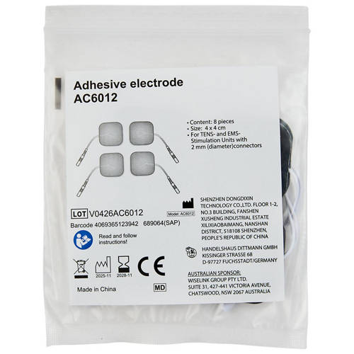 Front shot 2, TENS EMS Replacement Pads