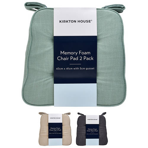 Group 1, Memory Foam Chair Pads 2 Pack