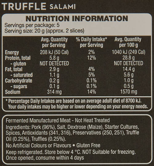 Nutrients 1, Truffle Salami 100g