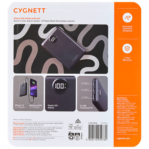 Front shot 3, Advantage 3rd Generation Powerbank 10K