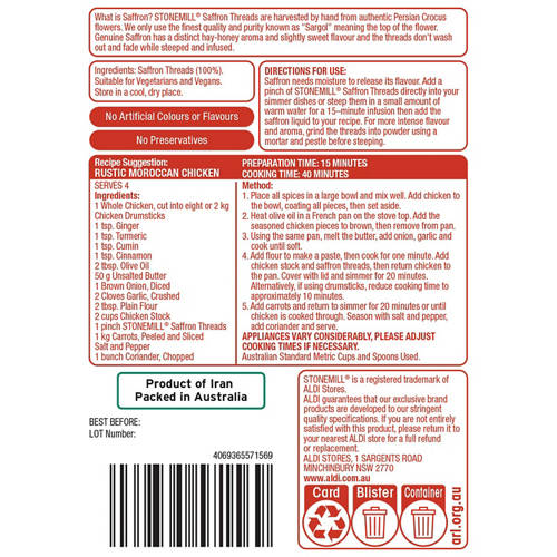 Front shot 2, Saffron Thread 500mg