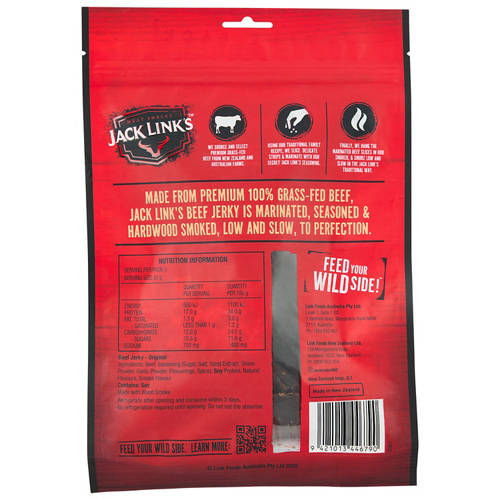 Front shot 2, Beef Jerky Original 150g