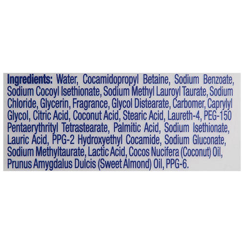 Ingredients 1, Gentle Pamper Body Wash 1L