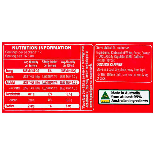 Nutrients 1, No Sugar Cola Soft Drink 12x375ml