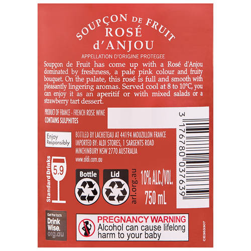 Front shot 3, Rose d' Anjou 2024 750ml