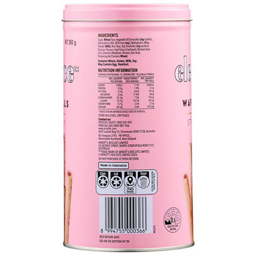 Front shot 3, Wafer Rolls Strawberry 350g