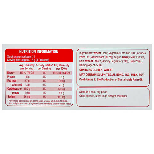 Nutrients 1, Eton Original Crackers 225g