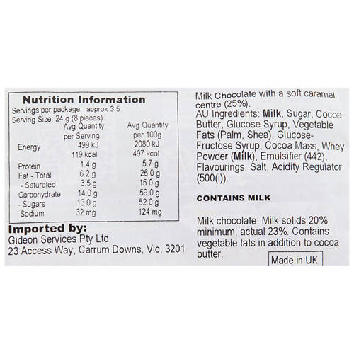 Nutrients 1, Buttons Caramel Nibbles 85g