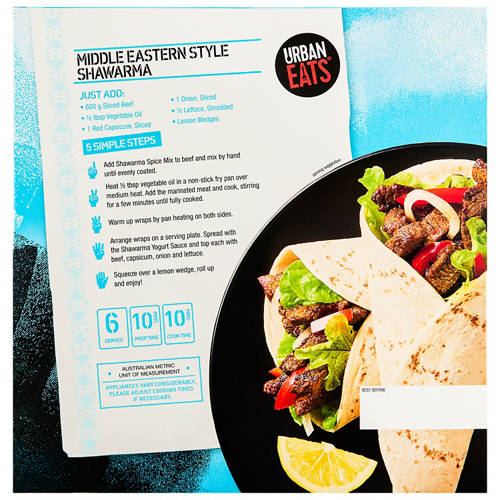 Front shot 3, Shawarma Wrap Meal Kit 630g