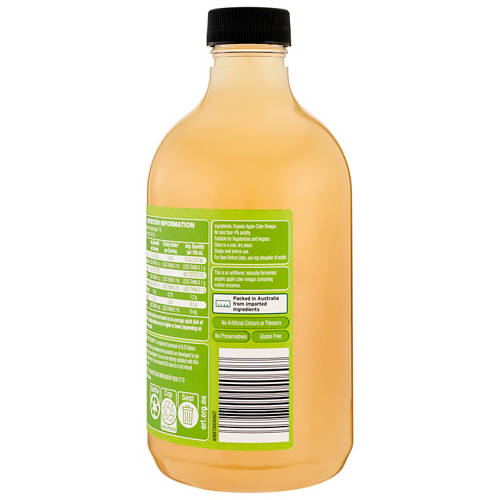 Front shot 2, Organic Apple Cider Vinegar 500ml