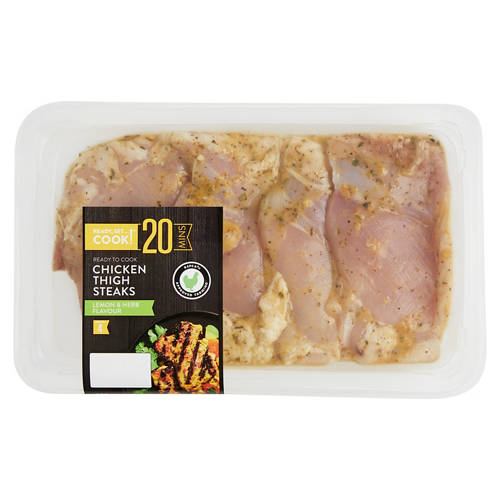 Marinated Chicken Thigh Steaks - Lemon and Herb 500g Product Image Front shot 01