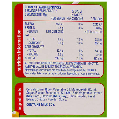 Nutrients 1, Cheezels Chicken Box 125g