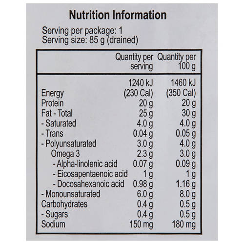 Nutrients 1, Olive Oil with Lemon Sardines 120g