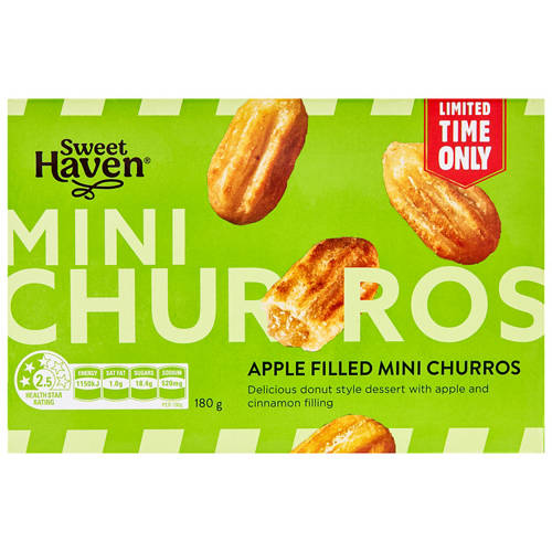 Front shot 2, Apple Filled Mini Churros 180g