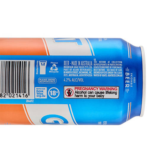 Ingredients 1, Mountain Goat Very Enjoyable Beer 6 Pack 375ml