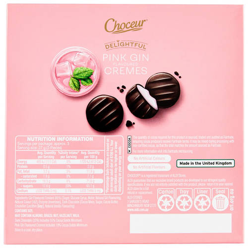 Front shot 3, Pink Gin Delightful Cream Fondants 90g