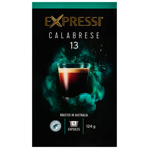 Front shot 2, Calabrese Espresso 16 Pack 124g