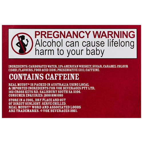 Front shot 4, American Whiskey & Cola 4 4x440 mL