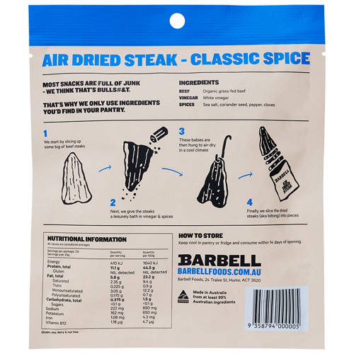 Front shot 2, Air Dried Steak Classic 70g