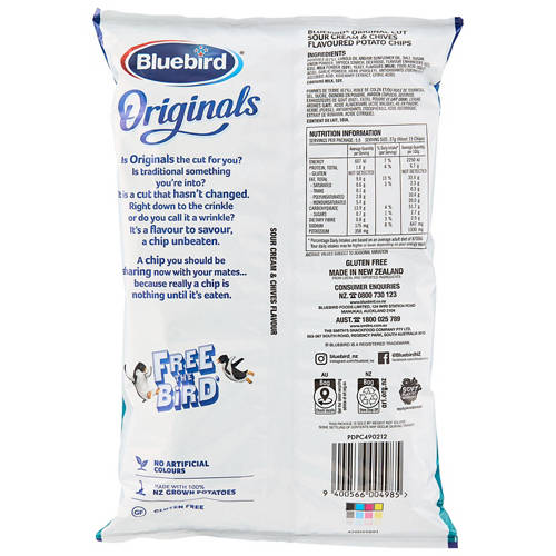 Front shot 2, Sour Cream & Chives Chips 150g