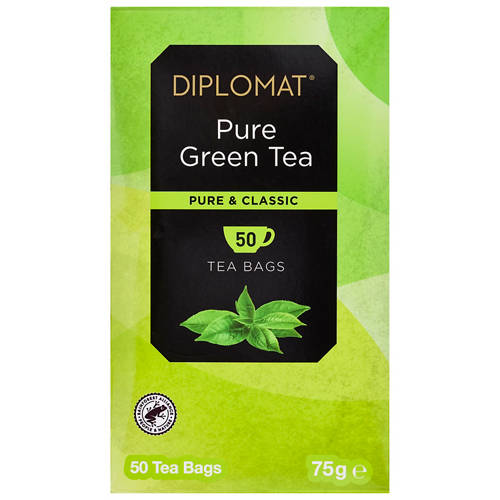 Front shot 2, Green Tea 50 Tea Bags 75g