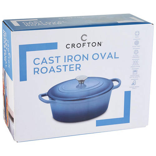 Front shot 3, 26cm Cast Iron Oval Roaster