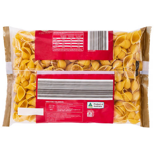 Front shot 2, Pasta Large Shells 500g