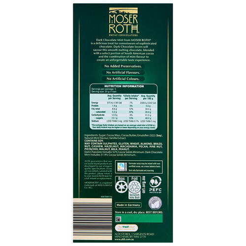 Front shot 2, Dark Mint Chocolate 5 Pack 125g