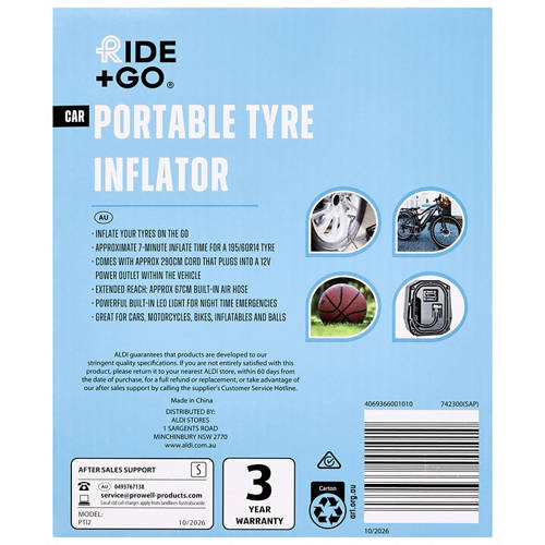 Front shot 5, Portable Tyre Inflator