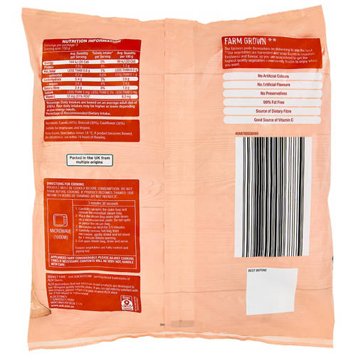 Front shot 2, Quicksteam Vegetables Carrot, Broccoli & Cauliflower 3 Pack 450g