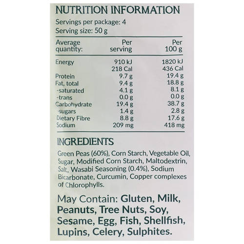 Nutrients 1, Wasabi Pea Snacks 200g