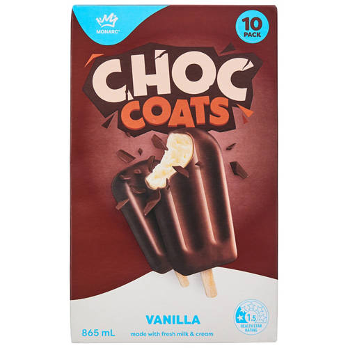 Front shot 2, Choc Coats 10 Pack 865ml