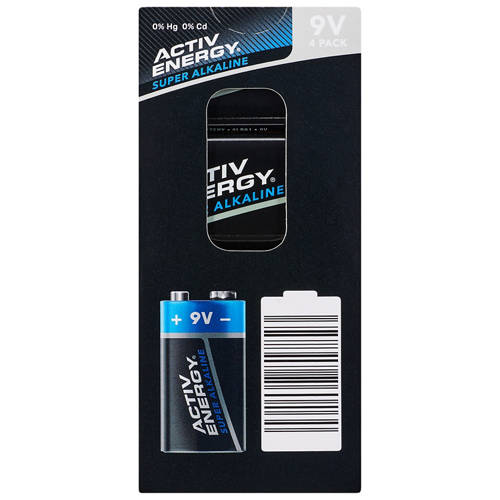 Front shot 2, 9V Batteries 4 Pack