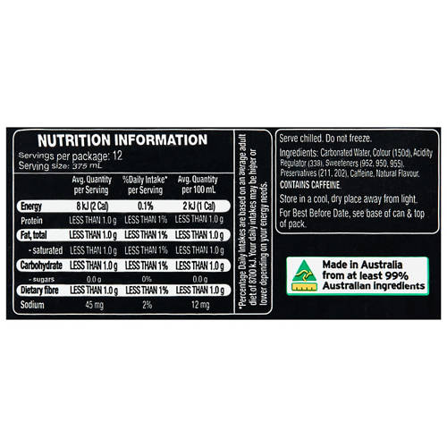Nutrients 1, Cola Soft Drink 12x375ml