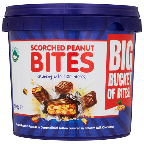 Front shot 2, Scorched Peanut Bites 500g