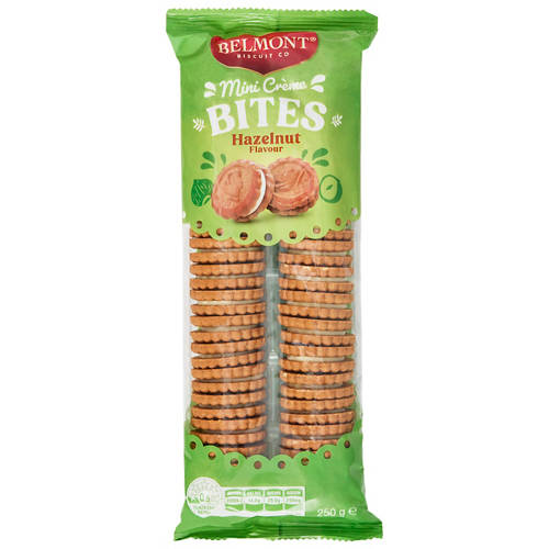 Front shot 2, Mini Creme Bites Hazelnut 250g